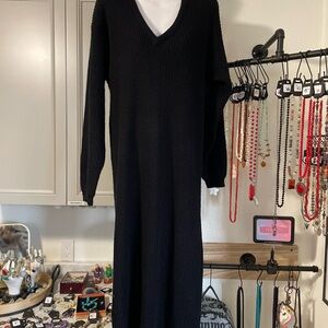 Vintage Sam & Max Black Long Sleeve Dress